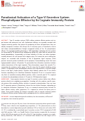 Cover page: Paradoxical Activation of a Type VI Secretion System Phospholipase Effector by Its Cognate Immunity Protein.