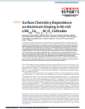 Cover page: Surface Chemistry Dependence on Aluminum Doping in Ni-rich LiNi0.8Co0.2−yAlyO2 Cathodes