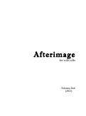 Cover page: Afterimage