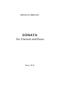 Cover page: Sonata for Clarinet and Piano