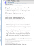 Cover page: Lipid Profile Components and Subclinical Cerebrovascular Disease in the Northern Manhattan Study