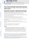 Cover page: Pattern of regional white matter hyperintensity volume in mild cognitive impairment subtypes and associations with decline in daily functioning