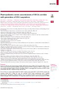 Cover page: Pharmacokinetic serum concentrations of VRC01 correlate with prevention of HIV-1 acquisition