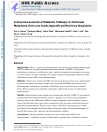 Cover page: A Novel Assessment of Metabolic Pathways in Peritoneal Metastases from Low-Grade Appendiceal Mucinous Neoplasms