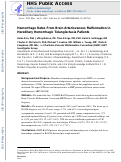 Cover page: Hemorrhage rates from brain arteriovenous malformation in patients with hereditary hemorrhagic telangiectasia.