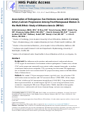 Cover page: Association of endogenous sex hormone levels with coronary artery calcium progression among post-menopausal women in the Multi-Ethnic Study of Atherosclerosis (MESA)