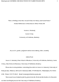 Cover page: Who is Willing to Sacrifice Sacred Values for Money and Social Status? Gender Differences in Reactions to Taboo Trade-offs