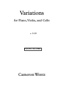 Cover page: Variations