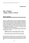 Cover page: Data or Dogma? A Reply to Robert L. Berner