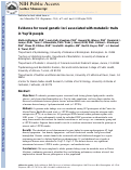 Cover page: Evidence for novel genetic loci associated with metabolic traits in Yup'ik people