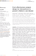 Cover page: Cost-effectiveness analysis design for interventions to prevent children's oral disease