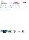 Cover page: Arcadia University Bioinformatics Application Deep Dive