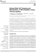 Cover page: Trapping and manipulation of a microbubble in 3D through temperature gradients