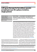 Cover page: AAV gene therapy for hereditary spastic paraplegia type 50: a phase 1 trial in a single patient.