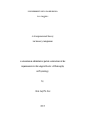 Cover page: A Computational Theory for Sensory Adaptation