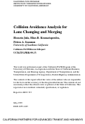 Cover page: Collision Avoidance Analysis for Lane Changing and Merging