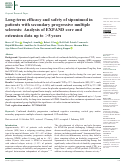 Cover page: Long-term efficacy and safety of siponimod in patients with secondary progressive multiple sclerosis: Analysis of EXPAND core and extension data up to &gt;5 years