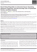 Cover page: Rural-Urban Disparities in Colorectal Cancer Screening, Diagnosis, Treatment, and Survivorship Care: A Systematic Review and Meta-Analysis.