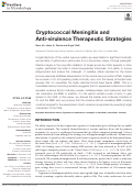 Cover page: Cryptococcal Meningitis and Anti-virulence Therapeutic Strategies