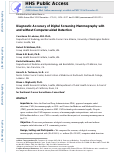 Cover page: Diagnostic Accuracy of Digital Screening Mammography With and Without Computer-Aided Detection