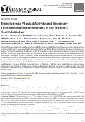 Cover page: Trajectories in Physical Activity and Sedentary Time Among Women Veterans in the Women’s Health Initiative
