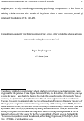 Cover page: Considering Community Psychology Competencies: A Love Letter to Budding Scholar‐Activists Who Wonder if They Have What It Takes