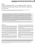 Cover page: Ocular and systemic safety of a recombinant AAV8 vector for X-linked retinoschisis gene therapy: GLP studies in rabbits and Rs1-KO mice