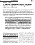 Cover page: An improved Greengenes taxonomy with explicit ranks for ecological and evolutionary analyses of bacteria and archaea