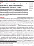 Cover page of Disruption of the intestinal clock drives dysbiosis and impaired barrier function in colorectal cancer