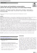 Cover page: Serum albumin and hospitalization among pediatric patients with end-stage renal disease who started dialysis therapy