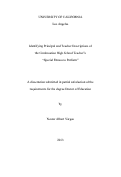 Cover page: Identifying Principal and Teacher Descriptions of the Continuation High School Teacher's "Special Fitness to Perform"