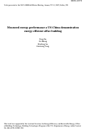 Cover page: Measured energy performance of a US-China demonstration energy-efficient office 
building