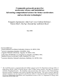 Cover page: Community petascale project for accelerator science and simulation: Advancing computational science for future accelerators and accelerator technologies