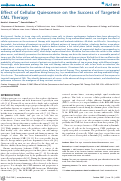 Cover page: Effect of Cellular Quiescence on the Success of Targeted CML Therapy