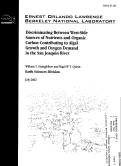 Cover page: Discriminating Between West-Side Sources of Nutrients and Organic Carbon Contributing to Algal Growth and Oxygen Demand in the San Joaquin River