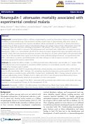 Cover page: Neuregulin-1 attenuates mortality associated with experimental cerebral malaria