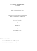 Cover page: Higher Auslander-Reiten Theory