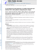 Cover page: A novel approach for the detection of cognitive impairment and delirium risk in older patients undergoing spine surgery