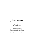 Cover page: Choices