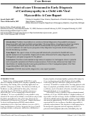 Cover page: Point-of-care Ultrasound in Early Diagnosis of Cardiomyopathy in a Child with Viral Myocarditis: A Case Report