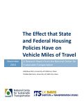 Cover page: The Effect that State and Federal Housing Policies Have on Vehicle Miles of Travel