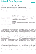 Cover page: Inferior vena cava filter thrombosis