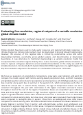 Cover page: Evaluating fine-resolution, regional outputs of a variable resolution global climate model