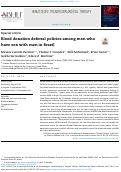 Cover page: Blood donation deferral policies among men who have sex with men in Brazil.