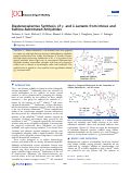 Cover page: Diastereoselective Synthesis of γ- and δ‑Lactams from Imines and Sulfone-Substituted Anhydrides