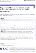 Cover page: Regulation of disease-associated microglia in the optic nerve by lipoxin B4 and ocular hypertension.