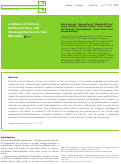 Cover page: A Review of Clinical Radioprotection and Chemoprotection for Oral Mucositis