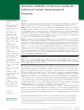 Cover page: Interrater reliability of the new criteria for behavioral variant frontotemporal dementia