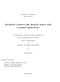 Cover page: Stochastic nonzero-sum duopoly games with economic applications