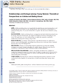 Cover page: Relationships and betrayal among young women: theoretical perspectives on adolescent dating abuse